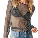 Free People Filter Finish Long Sleeve Navy/Marine Size L (OB1846473) New w/Tag Photo 0