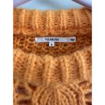 Tularosa  Orange Open Weave Sweater Size Small Photo 3