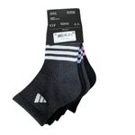 Adidas 6 Pair Women's Shoe Size 5-10 Cushioned Quarter Socks Multi Stripe Black Photo 1