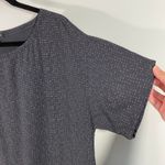 Eileen Fisher  Grey Dots Tencel Blend Short Sleeve Shift Dress Size M Photo 5