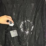 SheIn Frill trim lantern sleeve lace top Photo 4