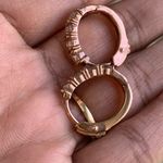 925/ Rose Gold Sterling Silver Hoops Photo 3