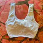 Aerie offline by white ribbed cross twist front crop top tank bralette Photo 3