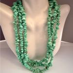 Estate Green Colored Howlite Triple Strand Gemstone Necklace Barely Worn Photo 1