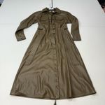 Marissa Webb Green Faux Leather belted Dress Size 6 Photo 2