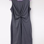 Brooks Brothers L Red Fleece Gray Cinch Twist Midi Formal Jersey Preppy Neutral Photo 0