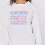 Spiritual Gangster Grateful Pink Blue LS Shirt Top Tee XS New with Tags Photo 2