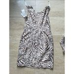 Robbie Bee  Zebra Animal Print 109% Silk 2‎ piece Dress Set Women's Size 10 NWT Photo 7