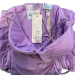 Oh Polly Lettie Embellished Strap Cut Out Mini Dress in Purple Photo 9