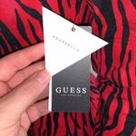 Guess  Womens Shasti Animal Print Bodycon Cutout Mini Dress Red Black Small Photo 7