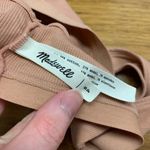 Madewell Jayna Ribbed Bralette Women Size Small Beige Top Button Front Racerback Photo 2