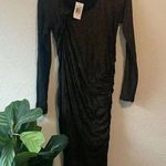 The Vanity Room NWT size medium black with gold shimmer dress Photo 0