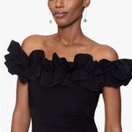 XScape Evenings Petite Ruthie Jersey Strapless Off Shoulder Ruffle Dress Size 12 Photo 4