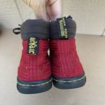 Dr. Martens Dr Doc Martens Boots Maelly Lace Up Canvas Red Maroon High Top Women’s Size 6 Photo 4