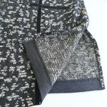 Ming Wang  Black Jacquard Knit Fur Collar Velvet Trim Cardigan Jacket Size Large Photo 5