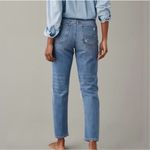 American Eagle Mom Jean Comfort Stretch Waistband Ripped Knees Denim High Rise 4 Photo 1