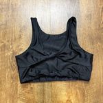 Beach Riot  Sports Bra Top Sz Medium Black Shimmer Sparkle Twist Knot Open Back Photo 2