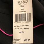 Star City -  SZ 9 Black Skirt w/Pink Piping Side Zip Photo 5