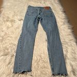 Levi's Levi’s 501 Skinny Jean Light Wash Button Fly Raw Hem 25x30 Photo 7