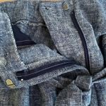 Drew  Paper Bag Dress Belted Shorts Cotton Linen Blend Chambray Blue Size SMALL Photo 4