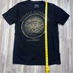 Game of Thrones “Winter is Coming” Black Tee, Women’s Large Photo 3