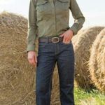 Women's Duluth Jeans Flex Work Relaxed Fit 40709 Blue Size 10 Photo 2