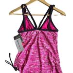 Free Country Melange De Mar Hip Adjustable Side Tankini Top Pink/Dark Gray Photo 6
