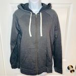 Modcloth  Next Level Apparel Gray Zip Up Hoodie Snowman Holiday Design L NWOT Photo 3