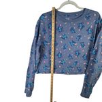 Disney  Stitch Graphic Crop Top Long Sleeve‎ Shirt All Over Print L Space Planets Photo 4