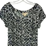Michael Kors Michael Women's Black and White Patrern Solid Blouse Size L Top Photo 1
