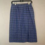 Pendleton Wool Skirt Suit Blue and Black Plaid Size 6P Blazer Size 10P Skirt Photo 5