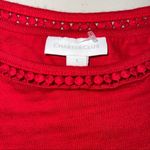 Charter Club  RED CUTOUT DESIGN TOP XL Photo 2