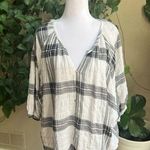 Lovestitch  Black and White Plaid Wide Sleeve Button shirt | small/ medium Photo 0