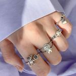 Belt Heart ring belt ring Silver Photo 3