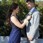 Sherri Hill Navy Blue Formal Prom Dress Photo 2