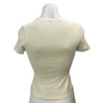 SKIMS Women's Cream Yellow Round Neck Short Sleeve Crop Tee T-shirt Top Size S Photo 1