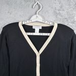 Dress Barn  Sweater L Floral Embroidered Cardigan Cottagecore Preppy Grandmacore Photo 3