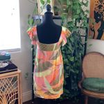 Kourt Anthropologie Tropical Multicolor Sleeveless Ruffle Mini Dress Size XS Photo 2