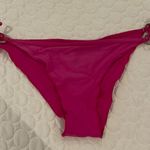 Women size small Brazilian purple pink side tie bikini bottom metal circle Photo 0