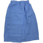 Chakr Linen Women Medium Blue‎ Waffle Wrap Skirt Loungewear Cottagecore Blue Photo 0
