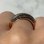 Gold Over Sterling Silver Chocolate Diamond Band Ring Size 6 Djoy 925 Photo 11
