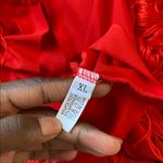 Red Fringe Top/Mini Dress SIZE XL Photo 2