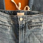 MOTHER laced hustler women’s Blue Ankle Cropped Jeans w Distressed Details sz 24 Photo 6