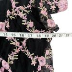 Candalite Dress 1X Black Pink Embroidered Floral Mesh Classic Formal Whimsygoth Photo 5