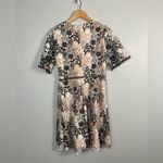 Shoshanna ANTHROPOLOGIE  FLUTTER-SLEEVE DRESS- SIZE 2 nude black white Photo 6
