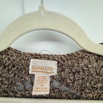 Boho Crochet Open Knit Fringe Cardigan Duster Neutral Ramie Cotton Layering 1X Brown Photo 1