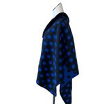 Loft NWOT  Sweater Poncho Cardigan Polka Dot With Faux Fur Trim Marino Wool Photo 3