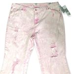 Steve Madden Madden NYC Super High Rise Flare Pink Acid Wash Denim Jeans Photo 92