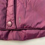 Lands' End Women's Size Small Maroon Red Down Filled Vest Snap Front Pockets Photo 5