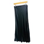 Jenni Kayne Women's Sawyer slip Black skirt Large Midi satin Minimalist $298 Photo 5
